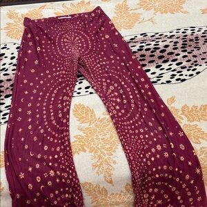 Novella Royale Maroon Pants with Patterns